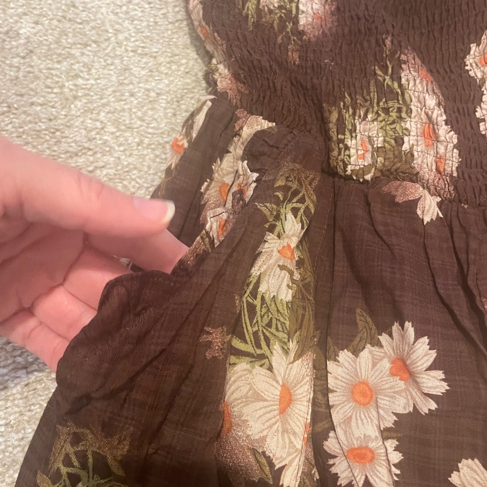 DAVI & DANI Floral Print Brown Jumpsuit - Picture 4 of 9